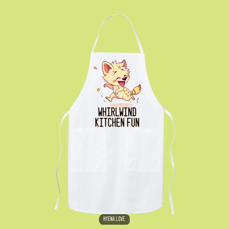 Funny Chasing Hyena Apron: Cook with Dizzying Enthusiasm