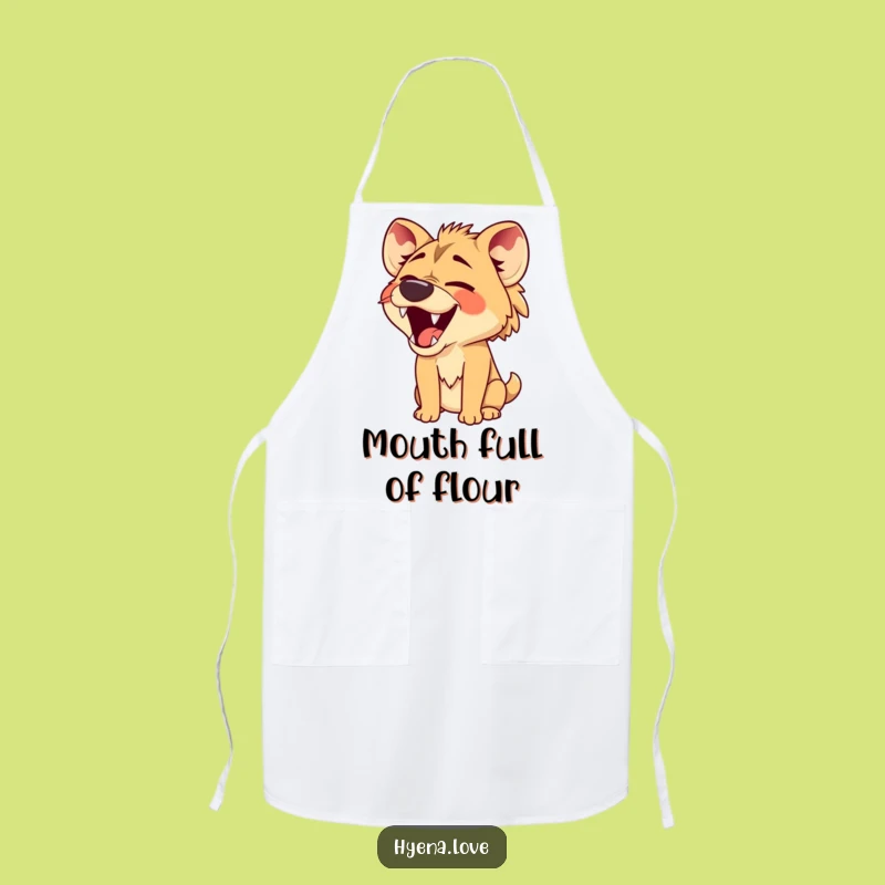 Funny Silent Hyena Apron - Cook with Giggles Funny Gift