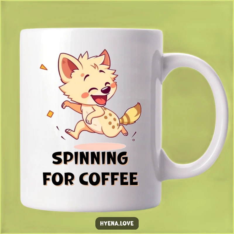 Funny Chasing Hyena Mug: A Hilarious Gift for Dizzy Fun Lovers