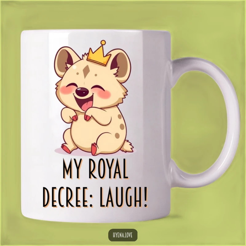 Funny Giggling Hyena Crown Mug: The Ultimate Hilarious Gift for Laughter Lovers