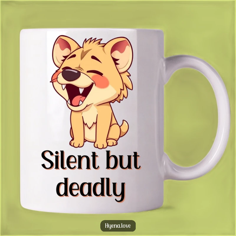 Funny Silent Laugh Hyena Mug - Comical Moment Funny Gift
