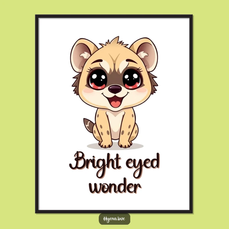 Funny Sparkling Hyena Digital Art - Joyful Decor Funny Gift