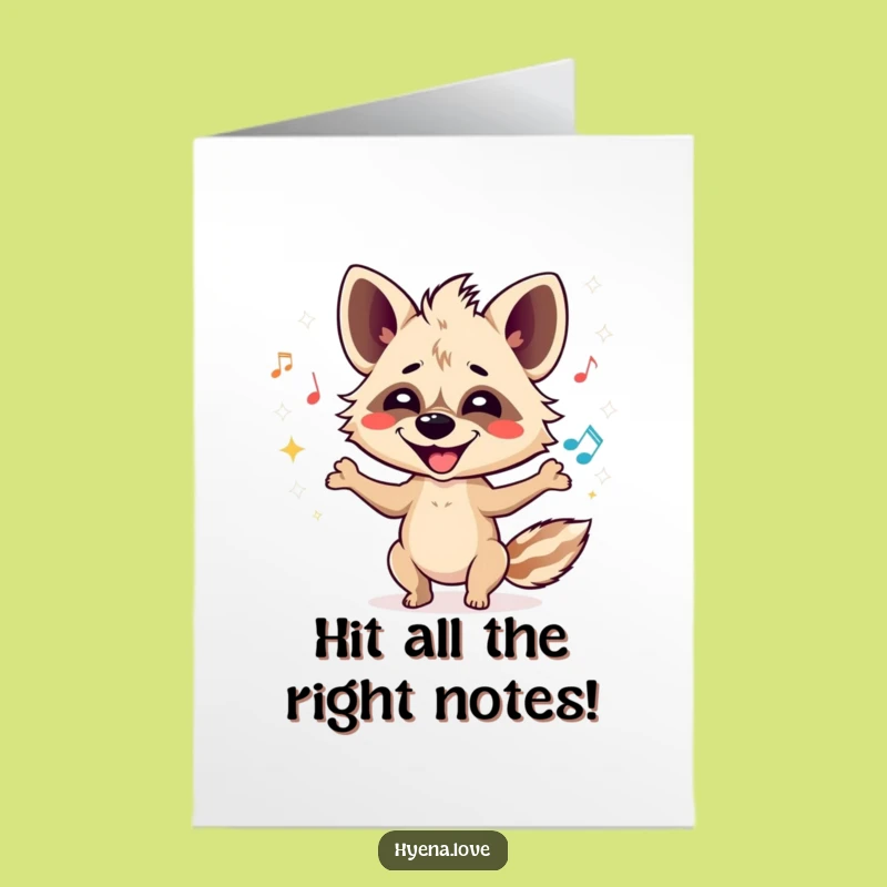 Free Printable Congrats Card: Hyena Juggling Notes, Celebrate Success, Downloadable Funny Gift