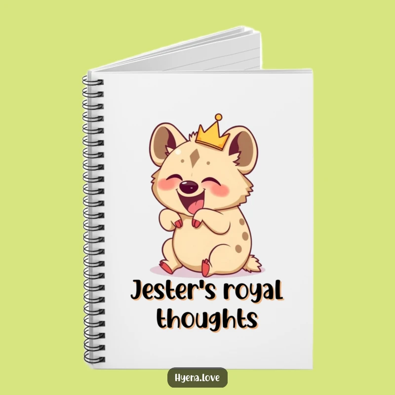 Funny Giggling Hyena Crown Notebook: Jot Down Your Hilarious Thoughts